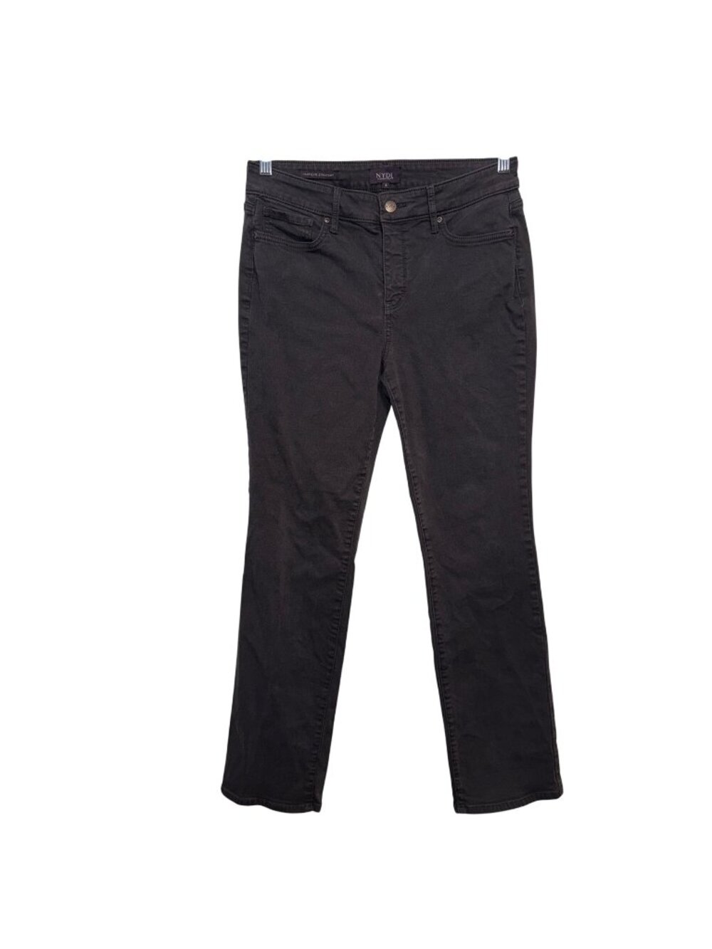 NYDJ Marilyn Straight Leg Jeans Womens Size 8 Gray Stretch Denim Mid-Rise